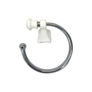 Pottery Barn Americana Towel Ring Chrome Never Installed/Used